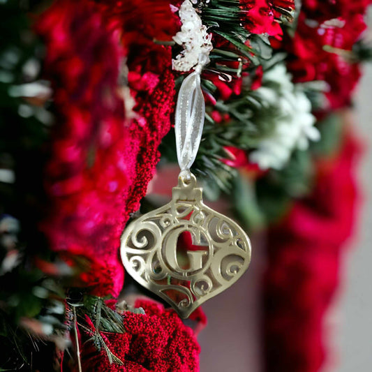 Laser Cut Acrylic Monogram Ornament