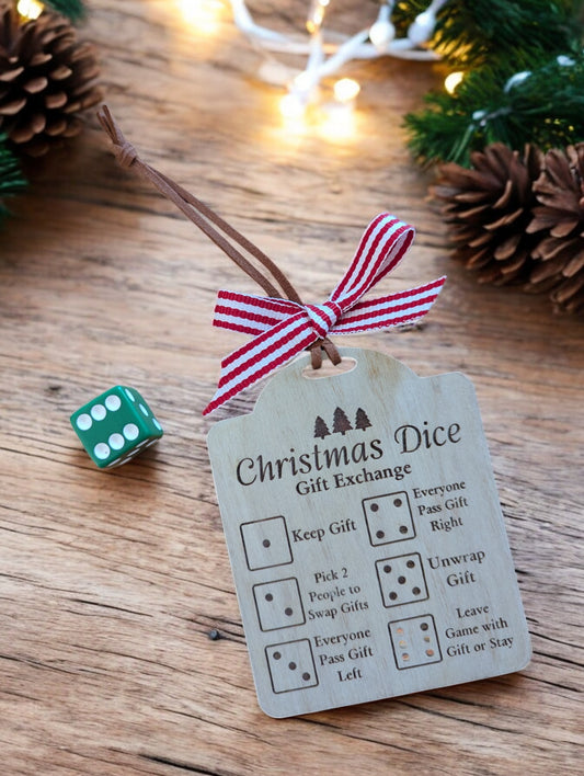 Christmas Dice Game Ornament